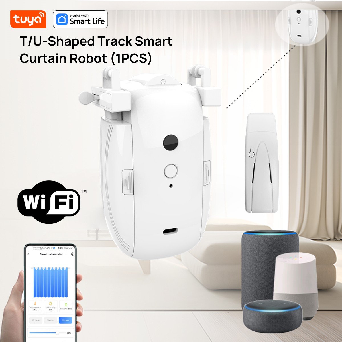 Smart Home Registration - Robot de cortina WiFi inteligente Tuya,