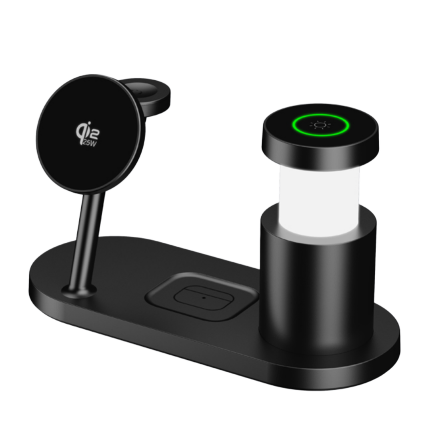 Smart Night Light - Cargador Inalámbrico Rápido 4 en 1