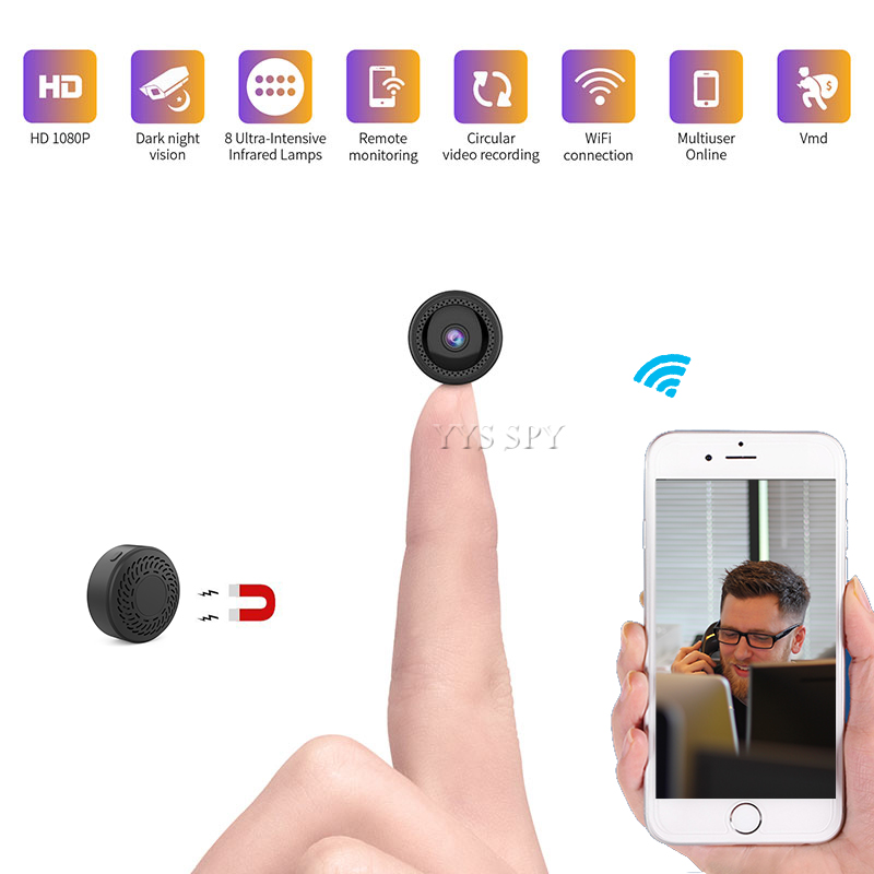 Smart Home Kamera - Mini Cámara de Video HD Wifi,