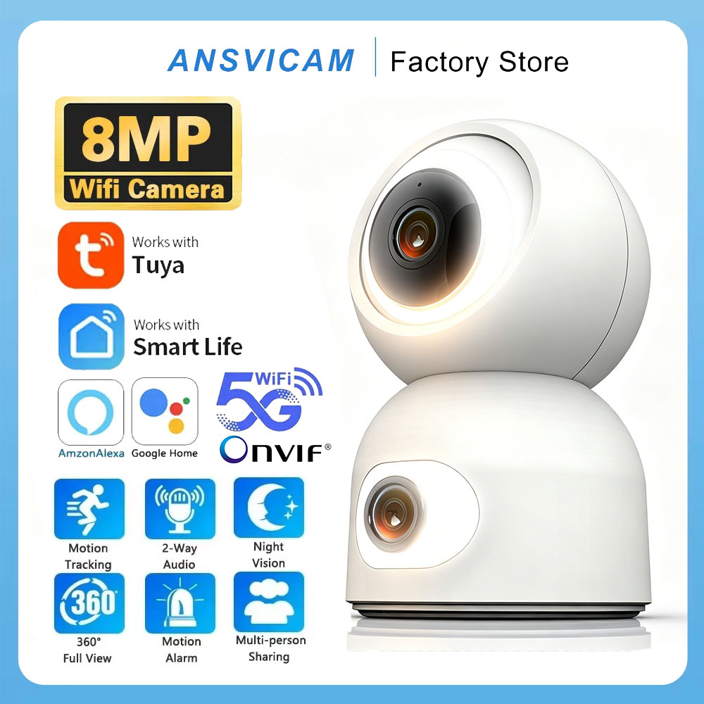 Smart Home Battery Camera Ezviz - ANSVICAM Cámara de Vigilancia WiFi 8MP