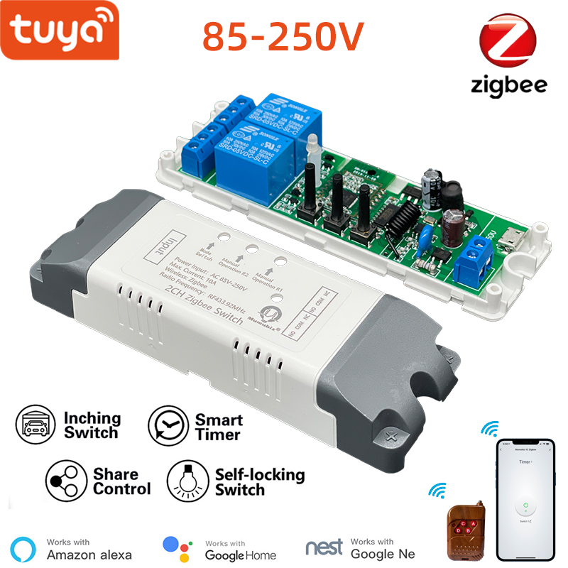 Smart Home Mod - Tuya Smart Zigbee 2 canales 85-250V