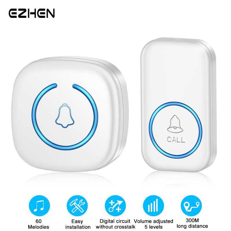 Smart Home Europe - EZHEN-timbre inalámbrico inteligente, timbre de puerta