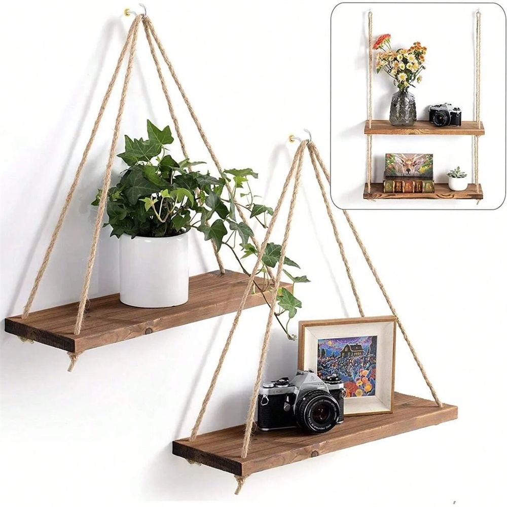 Smart Home Decor - Estante Colgante de Madera, Estante de