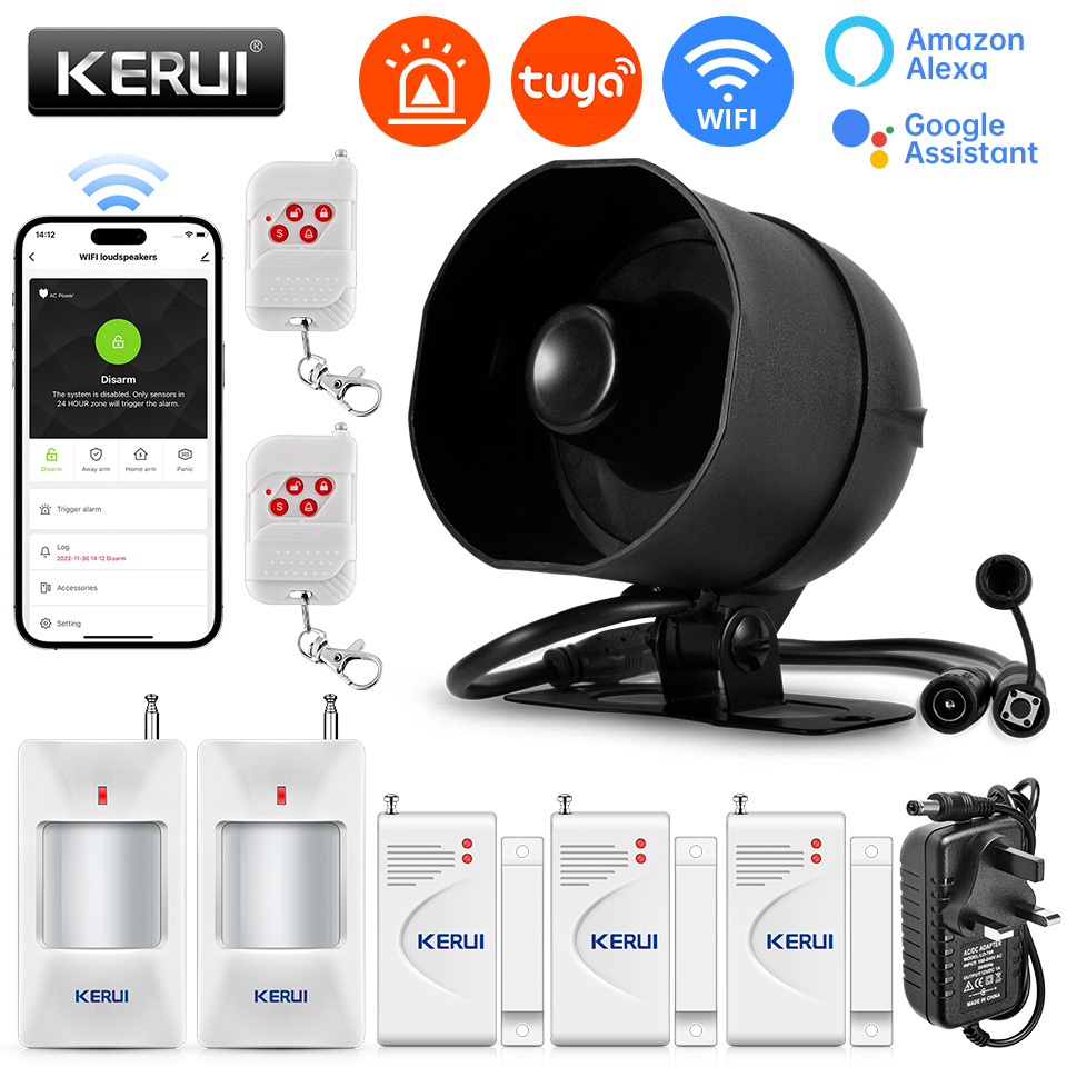 Home Automation Kit - KERUI-sistema de alarma de sirena de