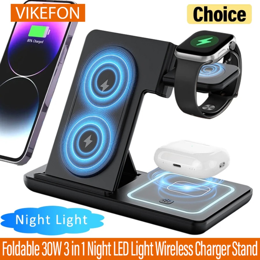 Smart Night Light - Soporte de cargador inalámbrico con luz