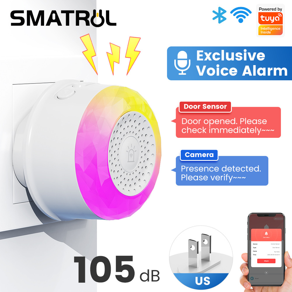 Smart Home Europe - Sensor de Alarma de Sonido y
