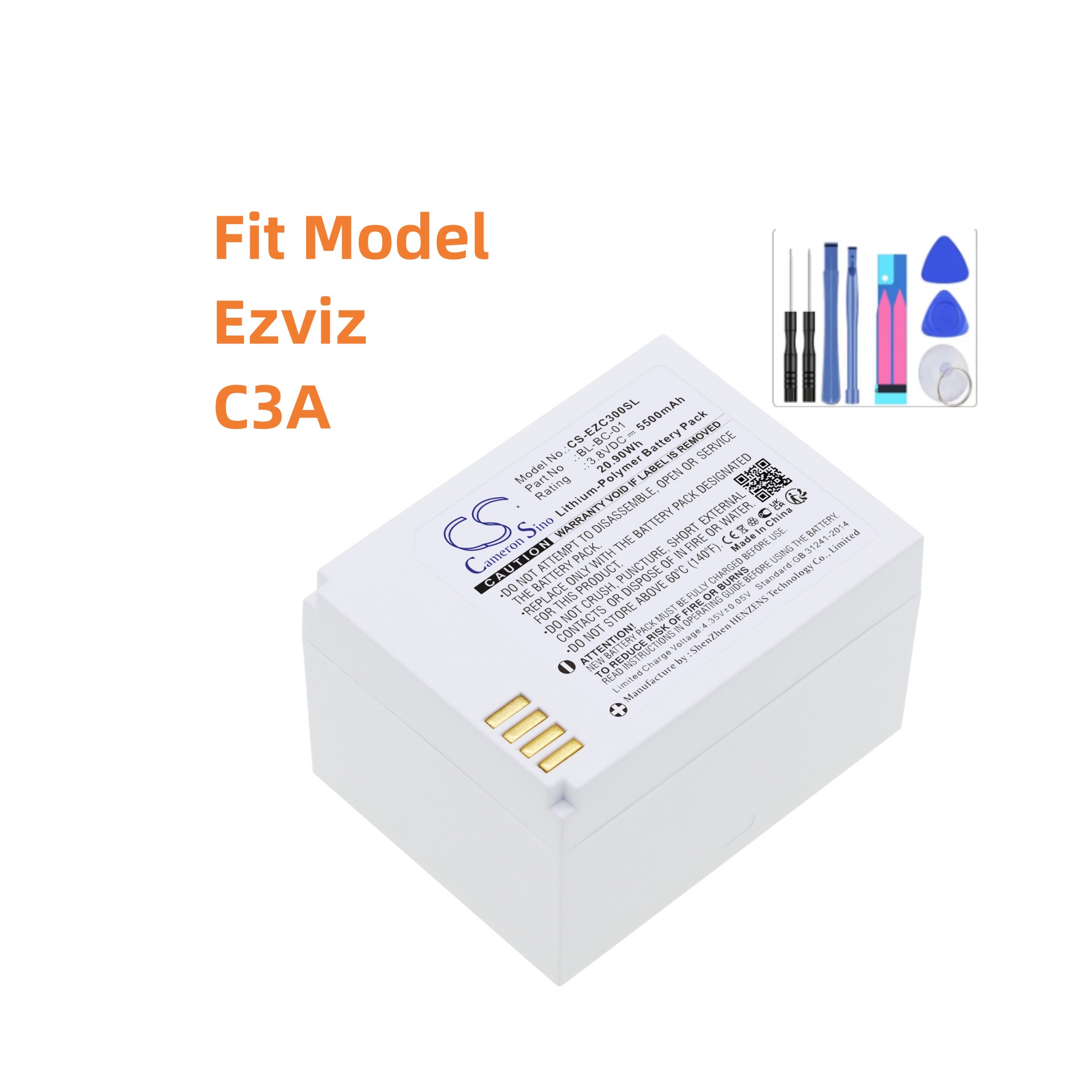 Smart Home Battery Camera Ezviz - Batería de repuesto para Ezviz: BL-BC-01,