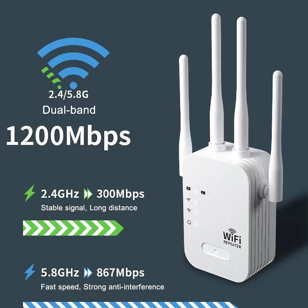 Repetidor WiFi de 1200Mbps ext - Smart Home Router reseña y precio