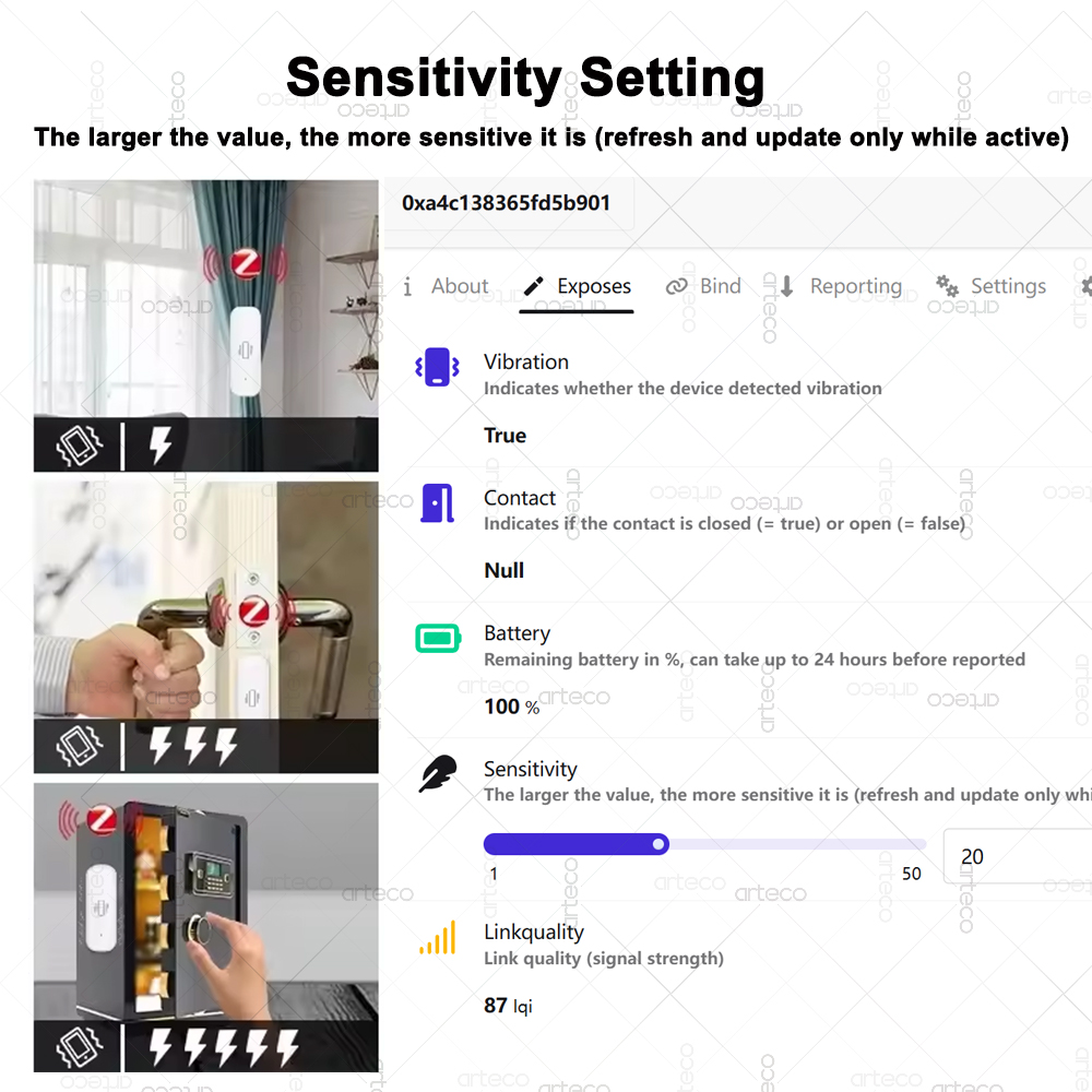 Sensor de vibración inteligent - Smart Home Features reseña y precio