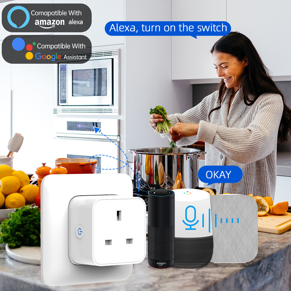 Enchufe Inteligente Tuya 16A/2 - Smart Home Voice Assistant reseña y precio