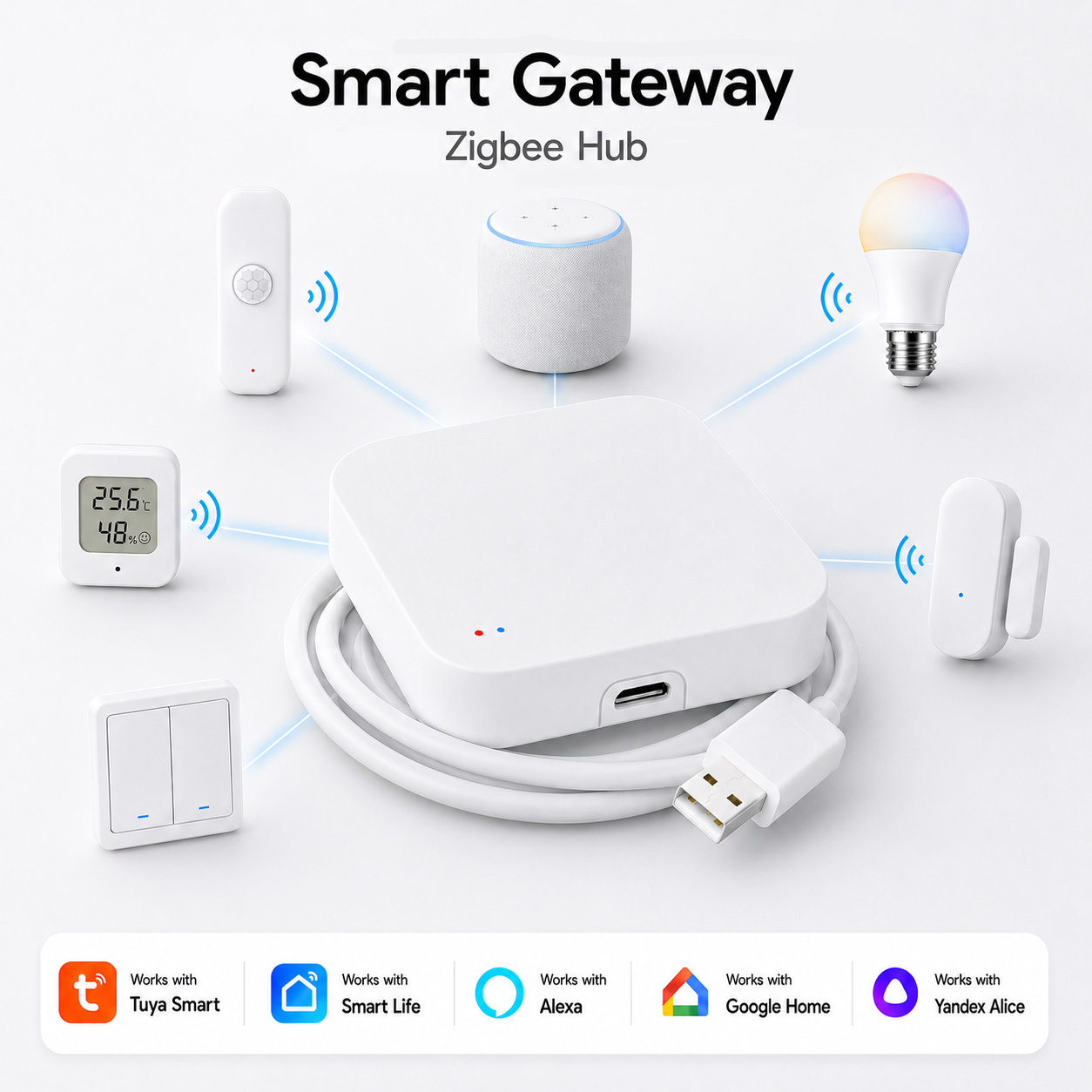 Tuya Zigbee 3.0 Gateway Wifi M - Smart Home Bridge reseña y precio