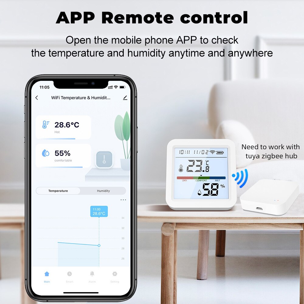 Tuya ZigBee Sensor de temperat - Smart Home Registration reseña y precio