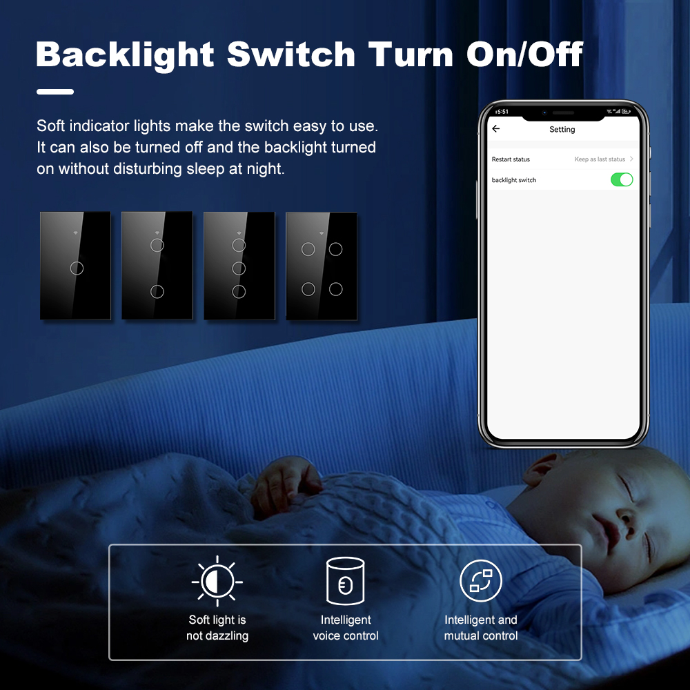 Interruptor de Luz Táctil Inte - Smart Home Dashboard reseña y precio