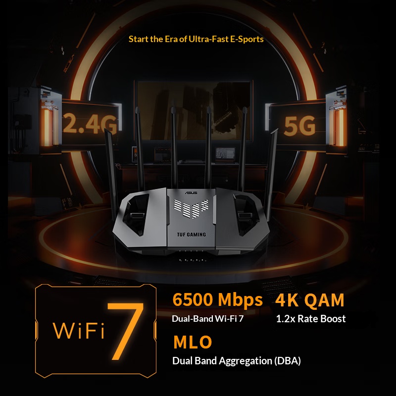 ASUS WiFi7 TUF GAMING BE6500 E - Smart Home Router reseña y precio