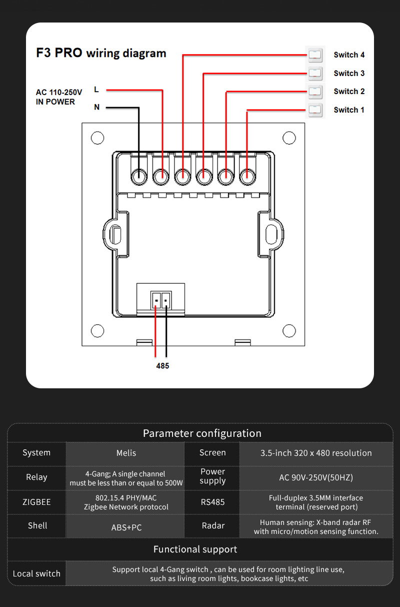 Interruptor Inteligente F3 Pro - Smart Home Features reseña y precio